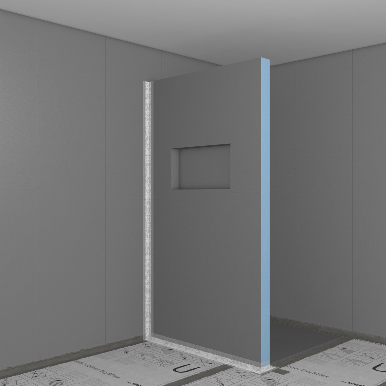 Wedi Sanwell Wandelement met Nis
